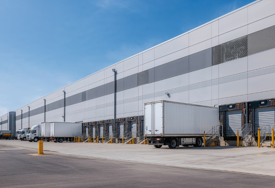 concrete loading dock at a warehouse